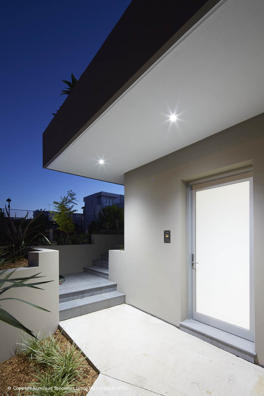 Hinged door in modern property.